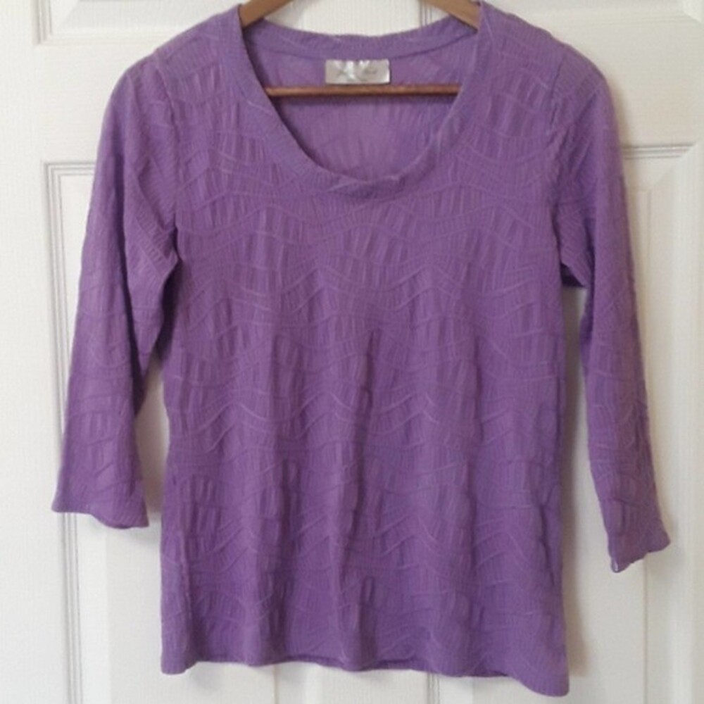 Jillian Nicole MP Purple scoop neck textur…